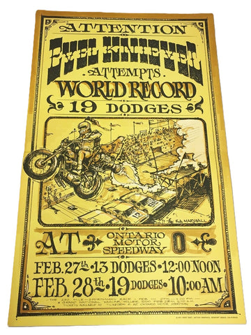 Evel Knievel Archival Original Event Poster