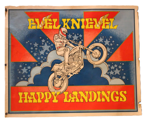 Evel Knievel Archival Original Happy Landings Poster