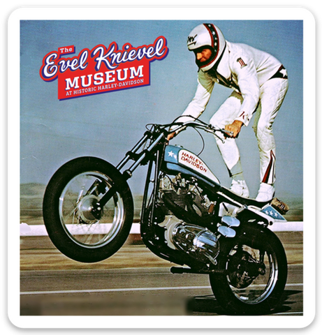 Evel Knievel Wheelie Sticker