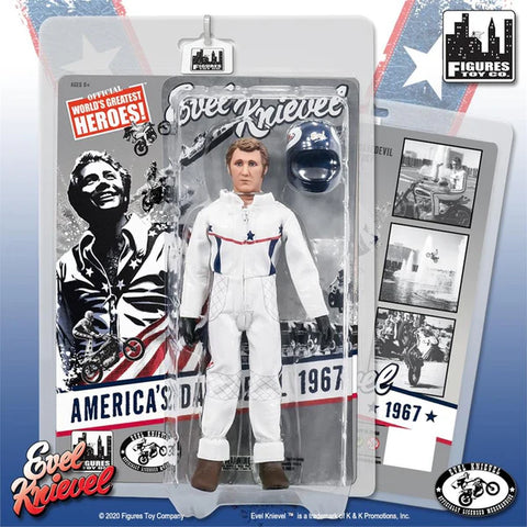 12in Evel Knievel Figure - White Jumpsuit